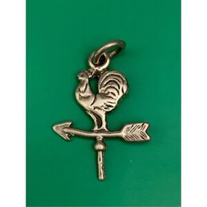 Rooster Weathervane Sterling Silver Jewelry Charm #farm